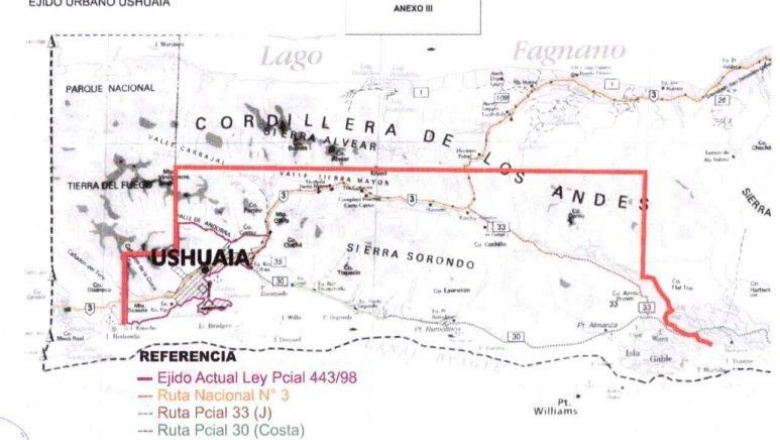 Proponen ampliar el ejido Urbano de Ushuaia hasta Almanza 