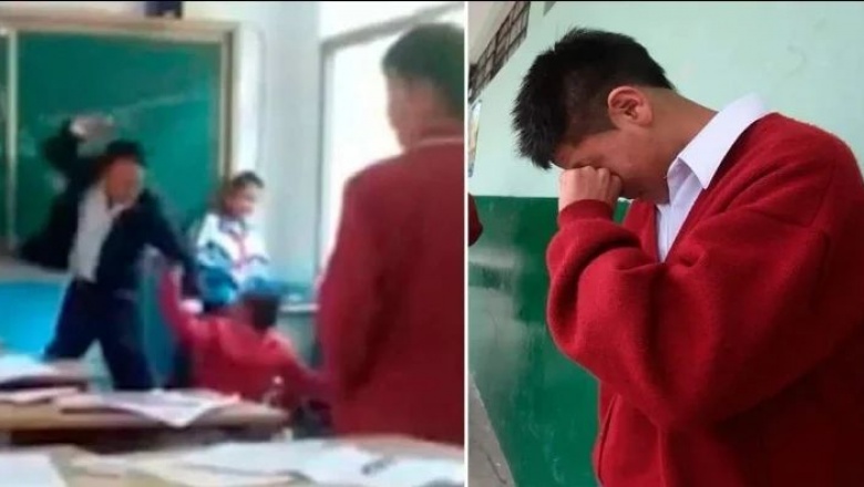 Profesor agarró a cintazos a estudiante por hacer bullying a compañero
