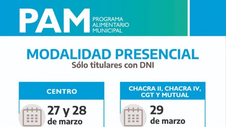 Este Lunes comienza la entrega de Módulos Alimentarios