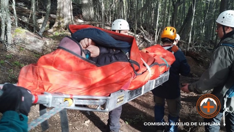 Rescate de una turista en la senda del Glaciar Vinciguerra