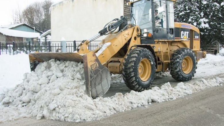 Tareas de despeje y limpieza ante el temporal de nieve