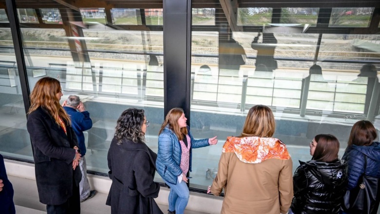 Visita con vecinos a la obra del Polo Deportivo de Andorra