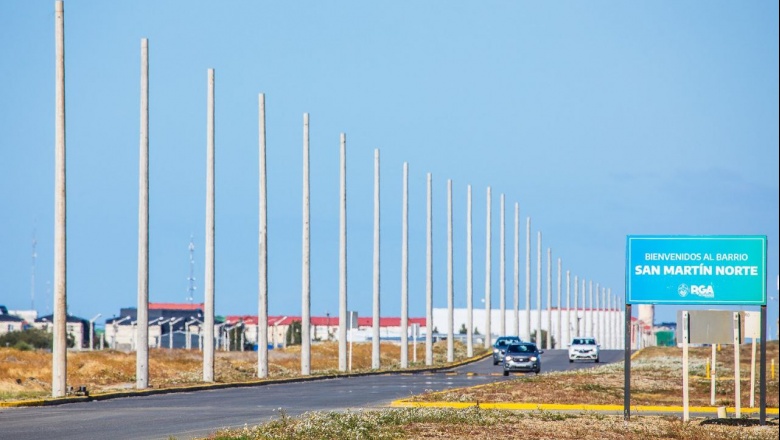 El Municipio avanza con el alumbrado de la avenida San Martín Norte