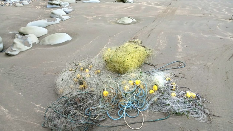 Decomisan redes ilegales de pesca en Cabo San Pablo