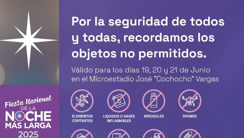 La municipalidad de Ushuaia informa sobre los elementos no permitidos en la Fiesta Nacional de la “Noche Más Larga 2025” 