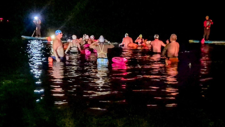 Nadadores del país recibieron el invierno en aguas del Canal Beagle