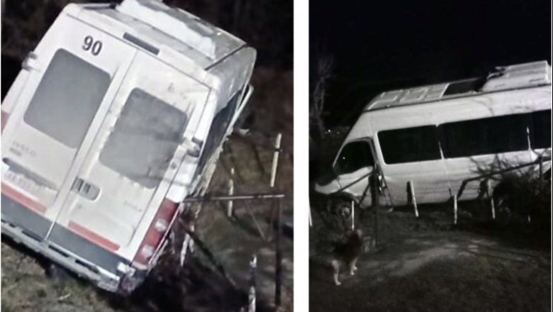 Por el abandono de las calles, una combi escolar cayó en un desnivel en Tolhuin