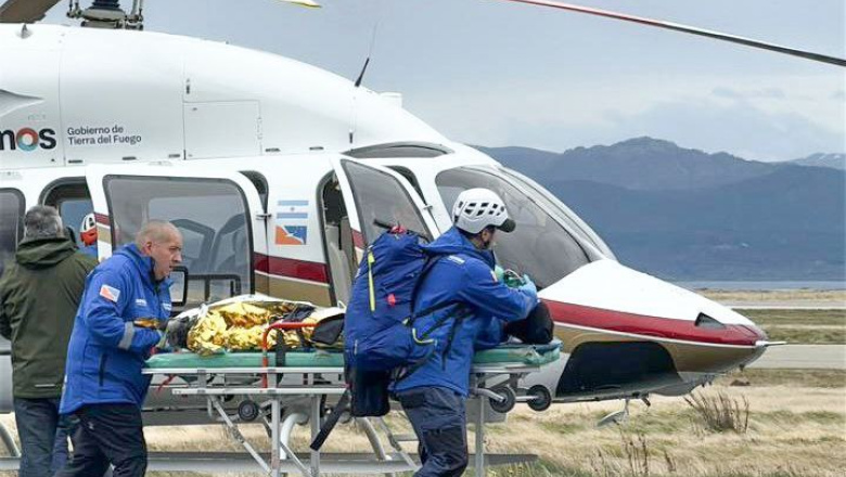 Rescate aéreo salvó la vida de un turista israelí en laguna Esmeralda