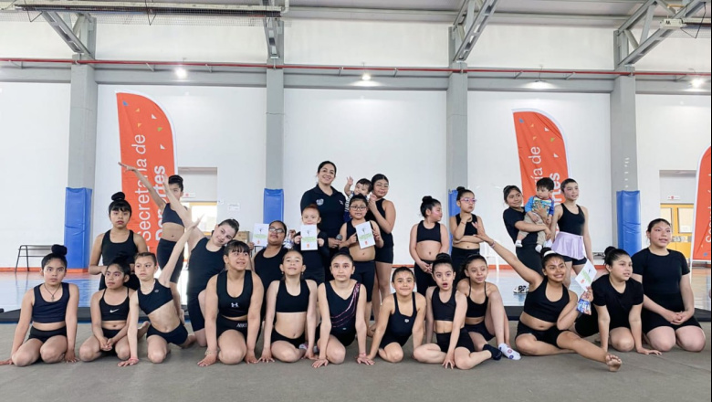 Se realizó la muestra de fin de año de Gimnasia Rítmica en la casa del deporte en Río Grande