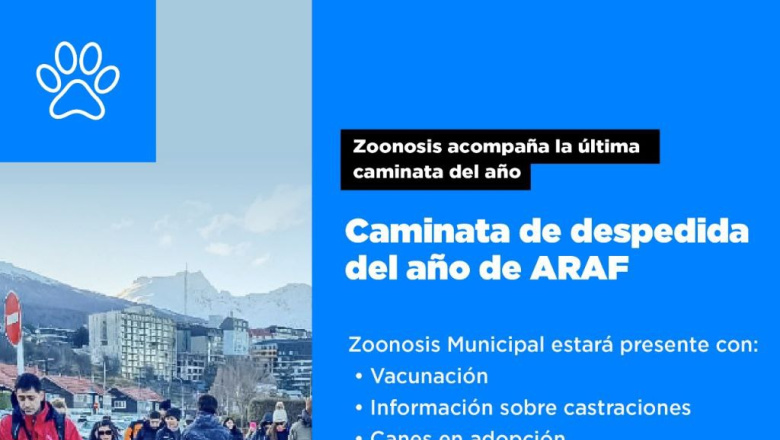 Zoonosis acompaña la última caminata del año junto a ARAF