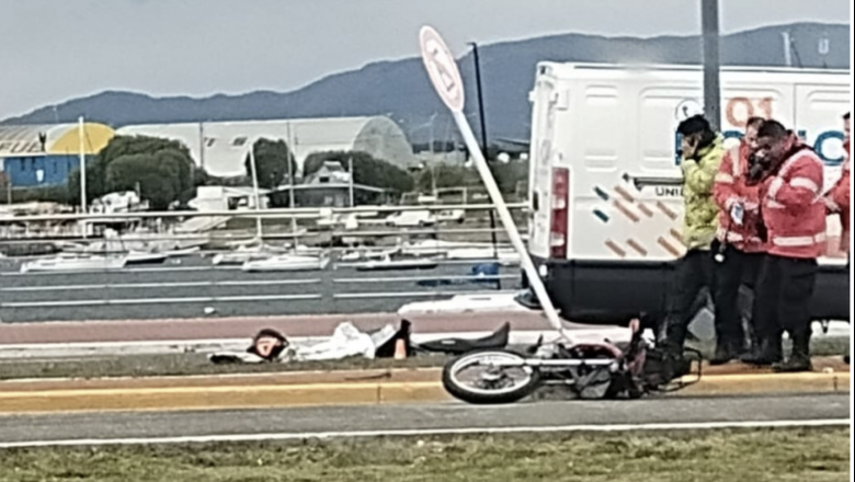 Murió un motociclista tras un violento choque en Ushuaia