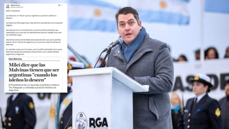 Martín Perez salió al cruce de las declaraciones de Milei y reafirmó que las Malvinas son Argentinas, no de los isleños