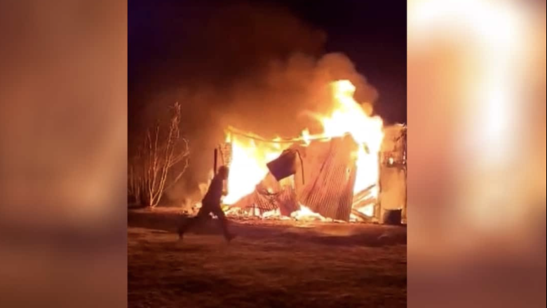 Incendio destruyó por completo una cabaña en Tolhuin minutos antes de Año Nuevo