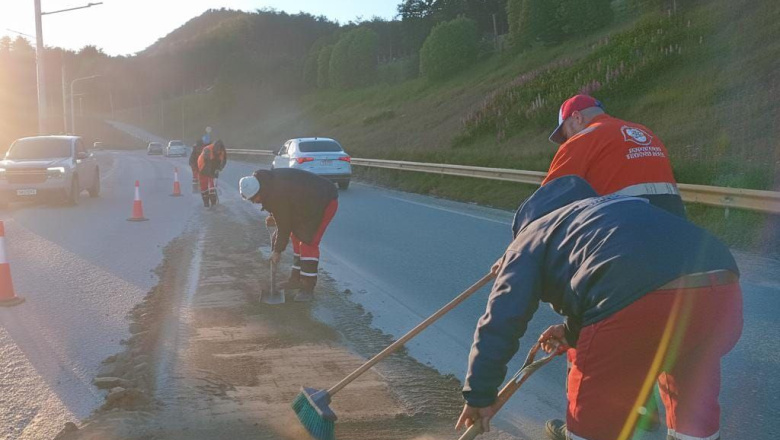 Tareas nocturnas de limpieza urbana en Ushuaia 