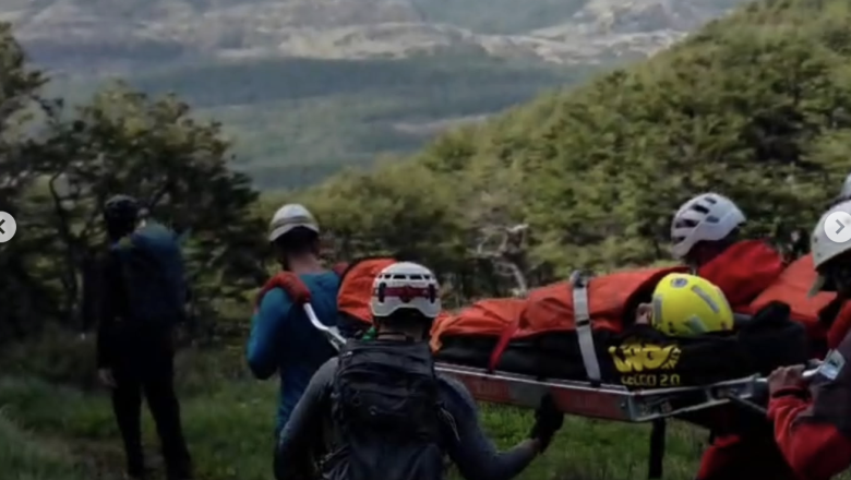 Rescate en Laguna Turquesa de una joven turista con aparente fractura