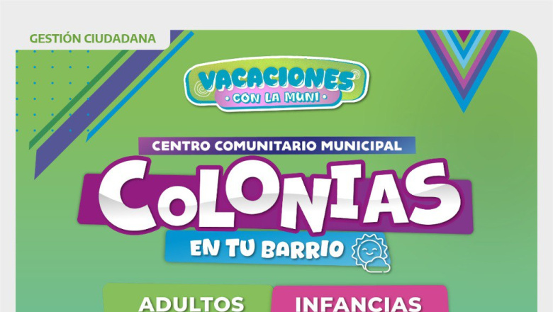  Invitan a sumarse a la propuesta “colonias en tu barrio”