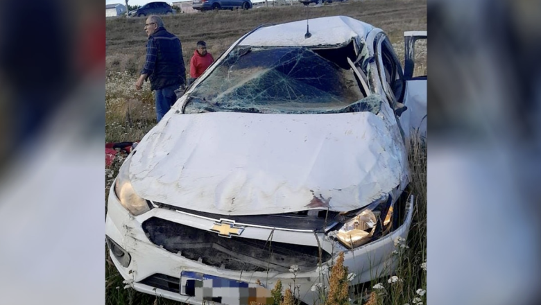Violento vuelco en la Ruta 3: dos heridos graves fueron trasladados de urgencia