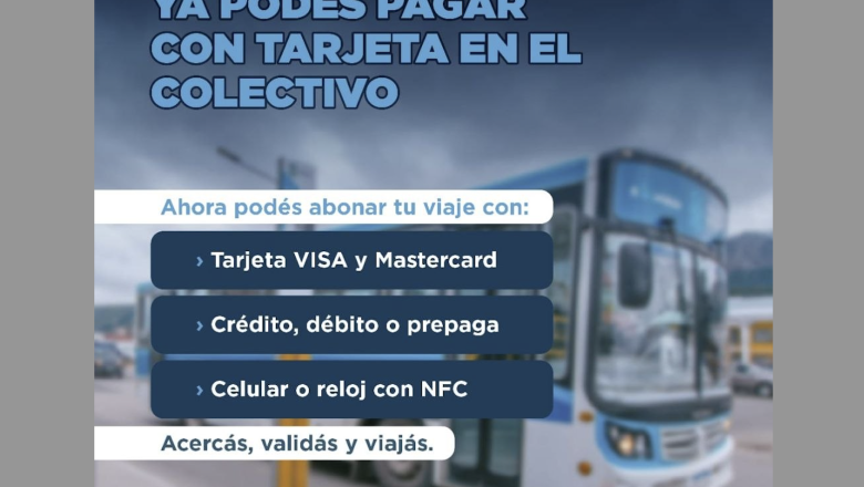El colectivo en Ushuaia ahora se podrá pagar con tarjeta o celular