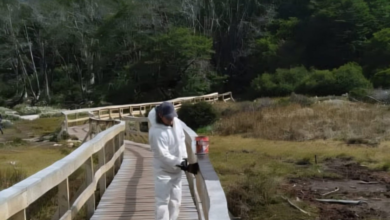 Refuerzan el mantenimiento en senderos y miradores turísticos de Tierra del Fuego