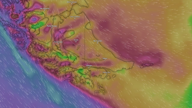 Emiten alerta por fuertes vientos en Ushuaia 