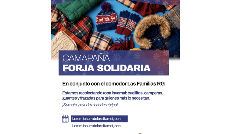 FORJA impulsa una campaña solidaria para asistir a familias ante la llegada del invierno