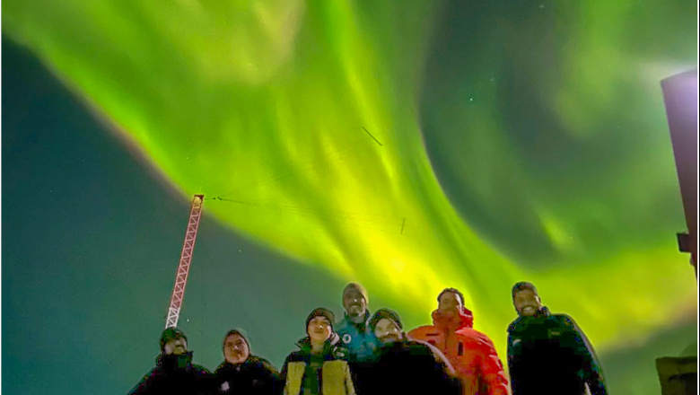 Se vieron auroras australes que iluminaron el cielo antártico y dejaron postales únicas