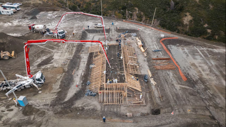 Avanza la obra de la nueva usina de Ushuaia pese a las bajas temperaturas