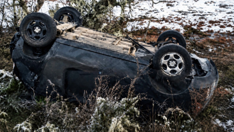 Dos personas heridas tras el vuelco de una Eco Sport en el ingreso sur de Tolhuin
