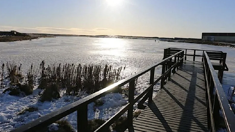 Laguna de los Patos y Cono de Sombras habilitado para actividades sobre hielo