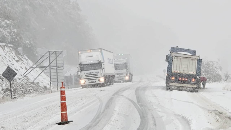 Intensas nevadas: piden extrema precaución al circular por las rutas de Tierra del Fuego