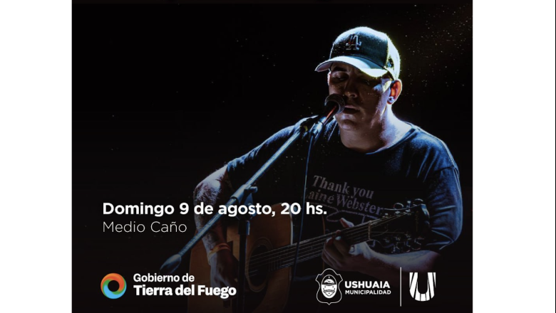 Gobierno y la Municipalidad de Ushuaia presentan un Show Acústico gratuito de Gaspar Benegas