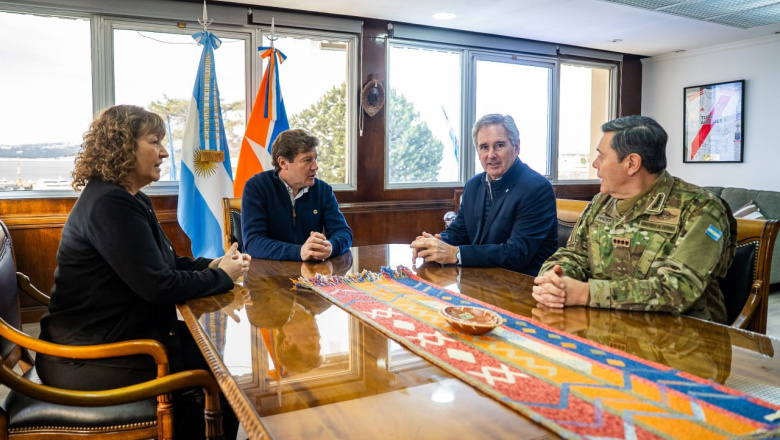 Melella recibió a Carlos Presti y Pablo Quirno, quienes llegaron por el proyecto de la Base Naval Integrada