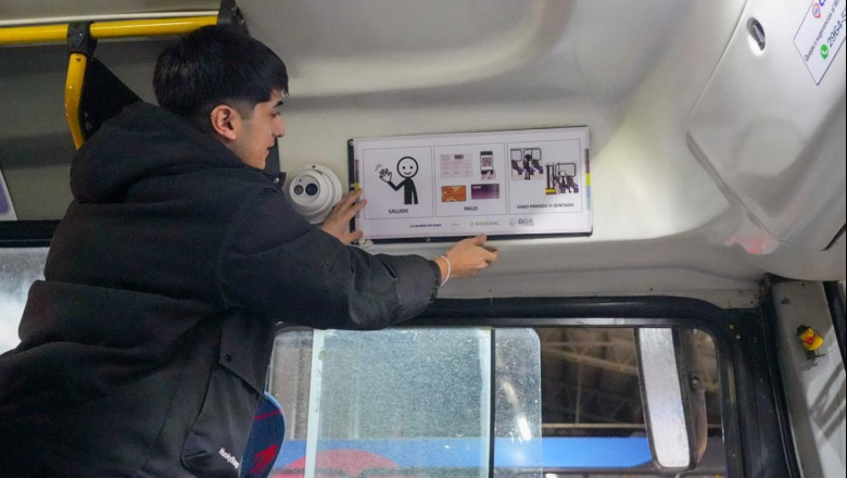 Colocan pictogramas en el transporte público de Río Grande