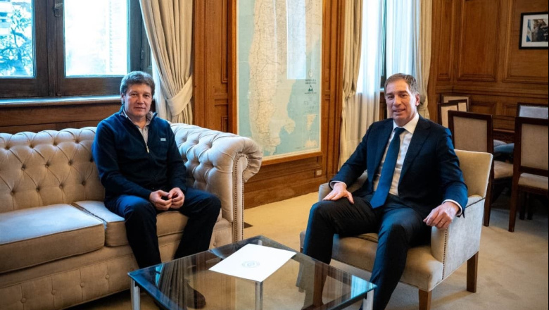 Melella mantuvo una nueva reunión en Casa Rosada con el ministro de Nación Diego Santilli 