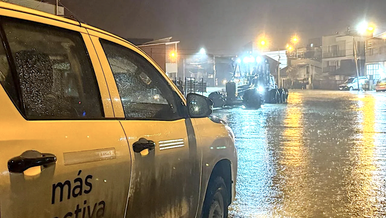 Rige un alerta por lluvias intensas en Ushuaia para la madrugada de este martes