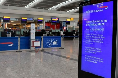 BRITISH AIRWAYS CANCELÓ TODOS SUS VUELOS POR UN PARO DE PILOTOS