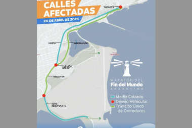 Maratón del Fin del Mundo: habrá cortes y desvíos de trasto en la mañana del domingo