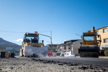 Ushuaia: se pavimentó un sector de la avenida Perito Moreno