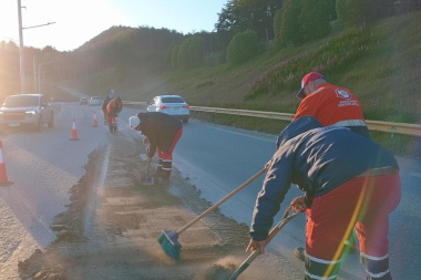 Tareas nocturnas de limpieza urbana en Ushuaia 