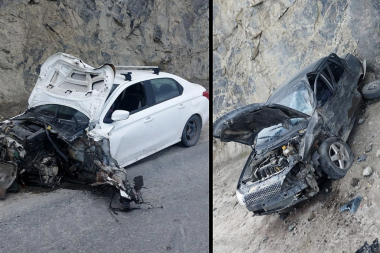 Menor en terapia intensiva tras violento choque en la Avenida Perito Moreno de Ushuaia