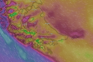 Emiten alerta por fuertes vientos en Ushuaia 