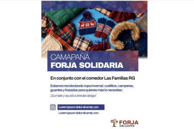 FORJA impulsa una campaña solidaria para asistir a familias ante la llegada del invierno