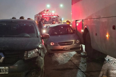 Choque múltiple en avenida San Martín genero complicaciones en el tránsito