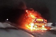 Iban a Playa Larga y se les incendió el auto