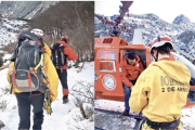 Cayó en una grieta en el glaciar Ojo del Albino y se fracturó la pierna, fue rescatado en helicóptero