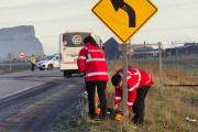 Trágico accidente: un colectivo atropelló a un peatón en la ruta 3, falleció en el lugar